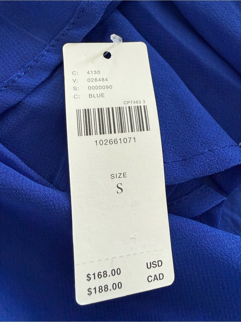 Anthropologie Blue Ruffle Asymmetrical Dress - Picture 4 of 7